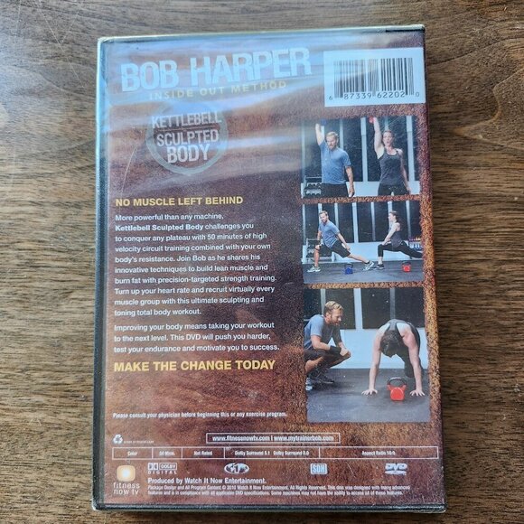 BOB HARPER Inside Out Method Kettlebell Sculpted Body Workout DVD Sealed - Picture 4 of 4
